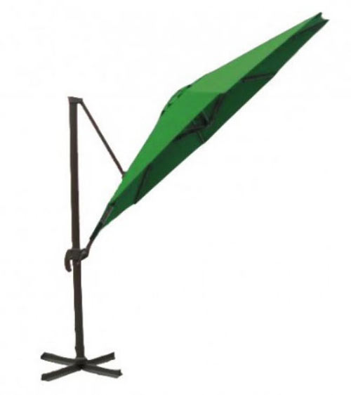 Zelený boční slunečník 3,25 m