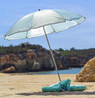 Levný slunečník na pláž Lecci průměr 180 cm