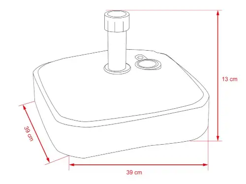 Podstavec pro slunečník 39x39 cm